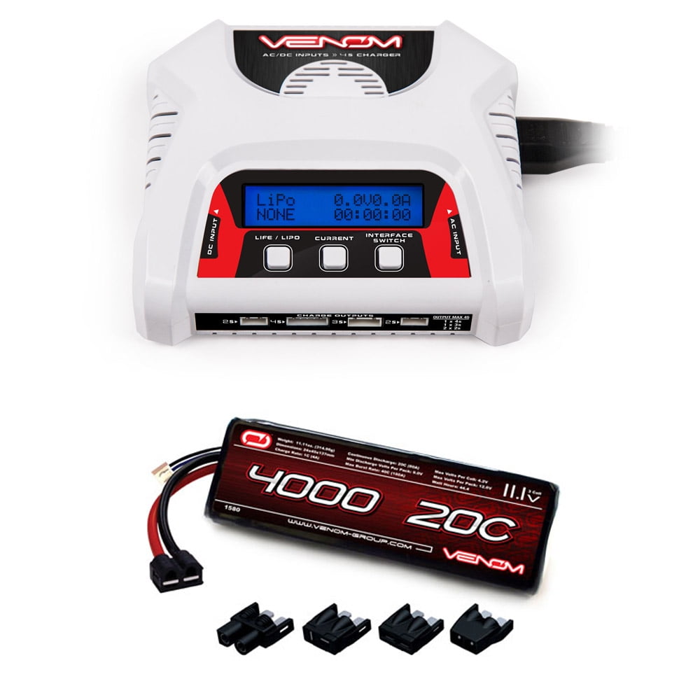 Venom 20C 3S 4000mAh 11.1V LiPo Battery with Universal Plug System and