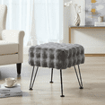 thumbnail image 4 of Home Soft Things Bubble Textured Stool Ottoman - Grey - 17'' x 17'' x 17'', 4 of 11