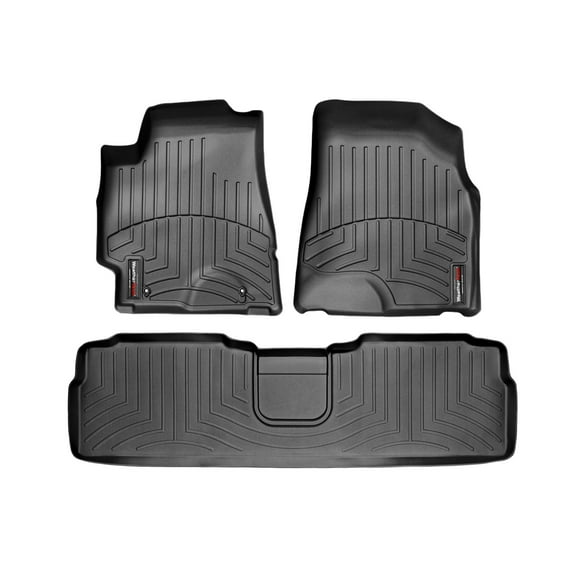 WeatherTech Custom Fit FloorLiners compatible with 2006-2007 Toyota Highlander - 1st & 2nd Row, Black