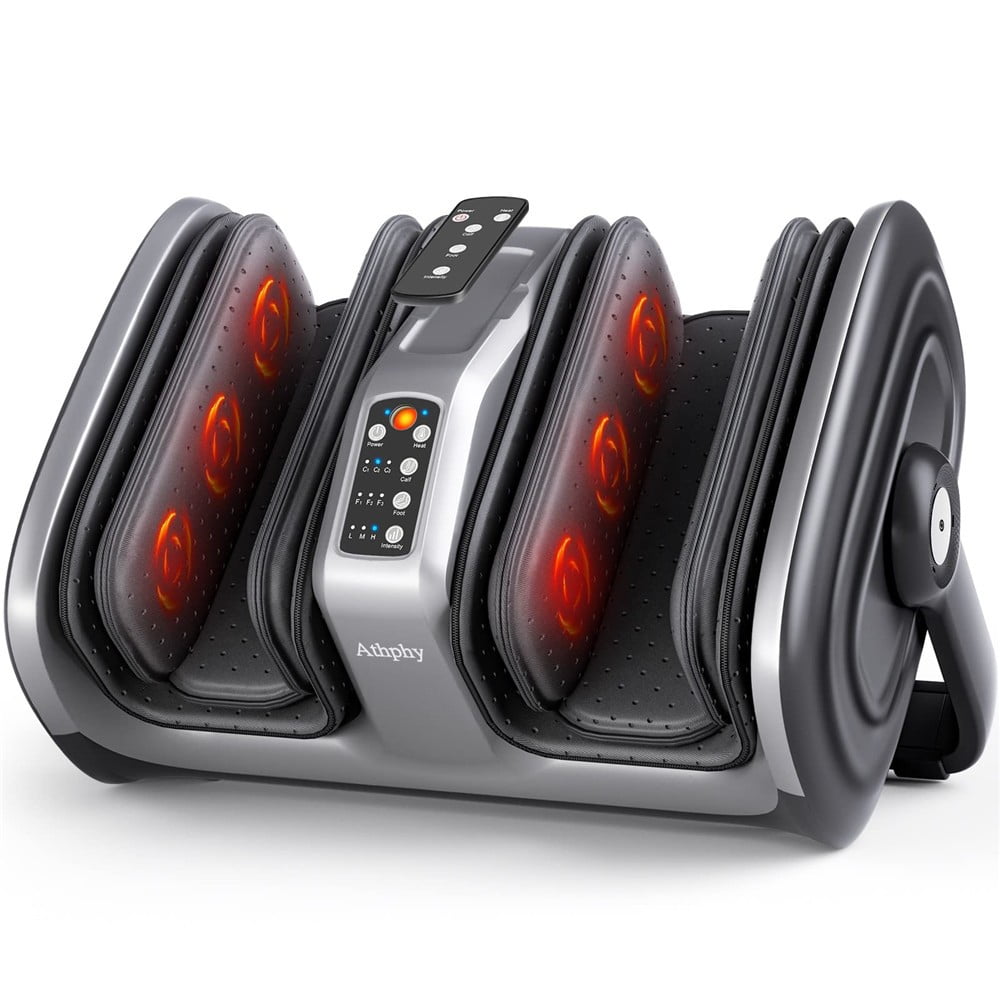 Foot Massager Shiatsu Foot Massage Machine w/ Heat & Air Compression 9