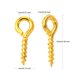 thumbnail image 2 of Iron Screw Eye Pin Peg Bails For Half Drilled Beads Golden about 10mm long 4mm wide 1mm thick hole: 2mm about 550pcs/50g, 2 of 6