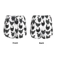thumbnail image 5 of Lsque Retro Rooster Printed Women's Running Shorts with Liner Pockets,Elastic Quick Dry Workout Athletic Gym Yoga Shorts,Womens High Waist Shorts-Large, 5 of 9