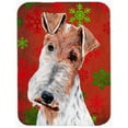thumbnail image 1 of Carolines Treasures SC9748LCB Wire Fox Terrier Large Size Red Snowflakes Holiday Glass Cutting Board, 1 of 1