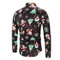 thumbnail image 3 of Gvmfive Mens Christmas Button Down Shirts Xmas Print Long Sleeve Party Holiday Xmas Tops, 3 of 6