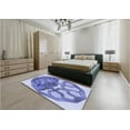 thumbnail image 4 of Ahgly Company Indoor Rectangle Patterned Blue Angel Blue Area Rugs, 3' x 5', 4 of 6