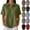 #02 Army Green, variant on Women's Loose Polo Shirt Collared Waffle Knit Tops Short Sleeve Button Placket Soft Breathable Lightweight Versatile Tee, #02 Sky Blue, M