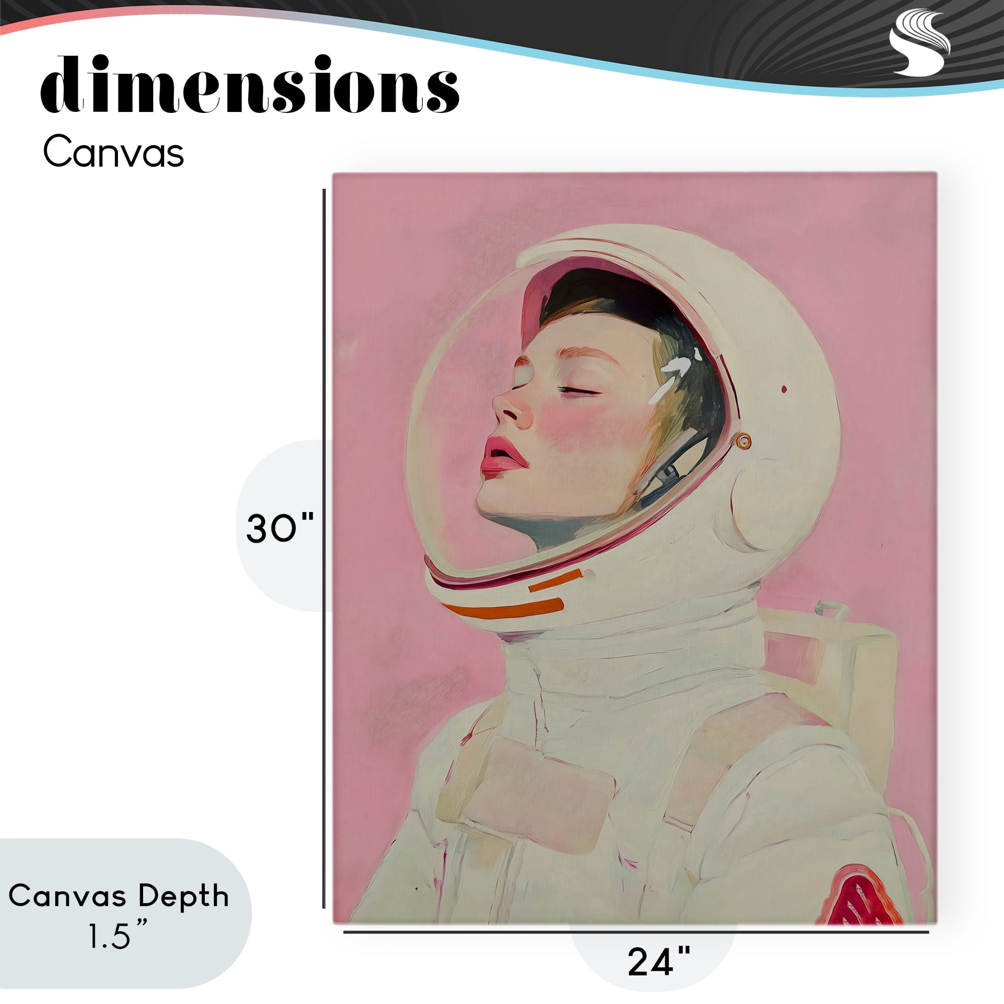 Stupell Industries Pink Astronaut Girl Canvas Wall Art, design by The Prints Vibe
