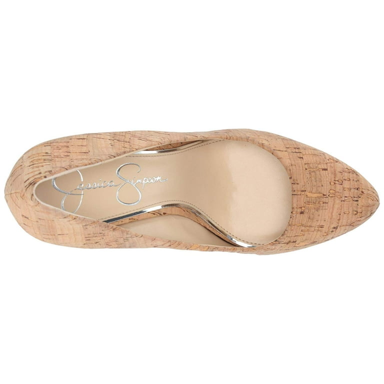 Jessica Simpson Women s Parisah 6 Heels Natural Cork Walmart