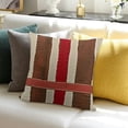 thumbnail image 4 of BANET Farmhouse Decorative Throw Pillow Covers Modern  Accent Cushion Cover,Rustic Stripe Pillow Cover for Living Room Sofa Bed Chair Square Couch Pillowcase White, 4 of 6