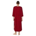 thumbnail image 4 of Aria Women's Sweater Knit 3/4 Sleeve V-Neck Lounger Nightgown with Pockets, Sizes XS to 5X, 4 of 5