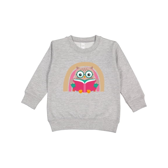 Inktastic Book Lover Owl Reading Librarian Toddler Sweatshirt
