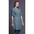 thumbnail image 5 of Bimba Roll Up Sleeve Kurti For Women Printed Mandarin Collar Short Kurti Tops, 5 of 6