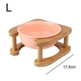 thumbnail image 2 of Laklulu Dog Bowl Ceramic Cat Food Bowl with Wood Stand Elevated Cat Bowl Dog Food Bowl Water Bowl, 2 of 5