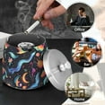thumbnail image 4 of Yayeee Ashtray with Lid for Cigarette Smokeless Stainless Steel Home Ash Holder, Zodiac Stars, 4 of 7