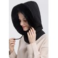 thumbnail image 2 of PIKADINGNIS Knit Warm Winter Bearies for Women Soft Fuzzy Chunky Outdoor Slounchy Skully Cap Intergrated Hats, 2 of 6