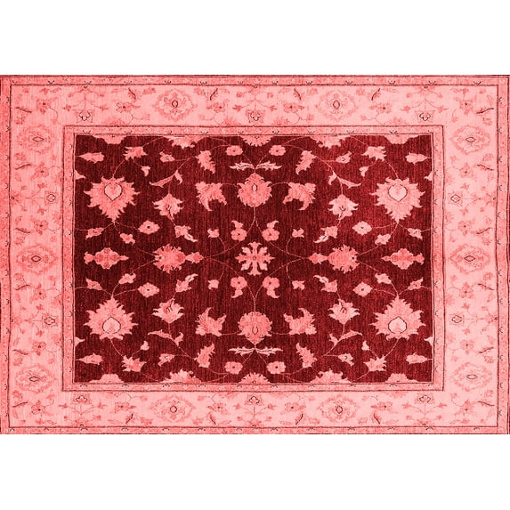Ahgly Company Indoor Rectangle Oriental Red Industrial Area Rugs, 4' x 6'