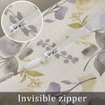 thumbnail image 6 of Yellow Gray Flowers Throw Pillow Cover Case, Couch Sofa Bed Pillowcase, Soft Decorative Lumbar Pillow Protector, Vintage Farmhouse Botanical Floral 12x20Inch Reversible Pillow Shams with Zipper, 6 of 6