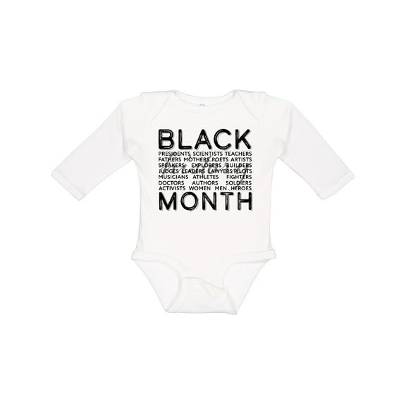 Inktastic Black History Month- Occupations and Identities Boys or Girls Long Sleeve Baby Bodysuit