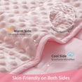 thumbnail image 5 of Sivio Weighted Blanket for Adults 15lbs Queen Size, Soft Minky Dot Heavy Blanket with Glass Beads for Bed Sofa Chair, Cooling and Warm Reversible  Bed Blanket for All Season ,60"x 80" ,Pink, 5 of 10