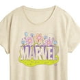 thumbnail image 3 of Marvel - Logo Florals - Women's Short Sleeve Graphic T-Shirt, 3 of 5