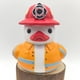 thumbnail image 1 of Cosplaying Duck Figure, Duck Creative Home Resin Ornament(firefighter duck), 1 of 4