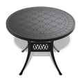 thumbnail image 4 of FFZ 3-Piece All-Weather Cast Aluminum Dining Set, Include 2 Swivel Chairs And 39.37" Round Table With Black Frame, 4 of 6