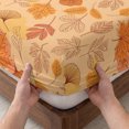 thumbnail image 3 of Queen Size Fitted Sheet Set - Autumn Maple Leaves 3 Piece Bedding Sets 16" Deep Pocket Fitted Sheet with 2 Pillowcases, Vintage Orange Falling Leaf Plants Brushed Microfiber Hotel Luxury Bed Sheets, 3 of 9