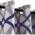 thumbnail image 3 of DriftAway Alexander Grommet Unlined Window Curtains Spiral Geo Trellis Pattern, 2 Panels, 52" x 96", Gray/Navy, 3 of 6