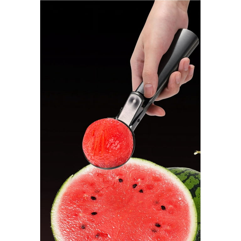 Pressable Ice Cream Ball Maker Stainless Steel Ice Cream Scooper Watermelon  Fruit Ball Machine Scooper Tool with Trigger