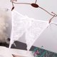 thumbnail image 3 of Pantalones triangulares de encaje sexy de cintura baja y entrepierna abierta para mujer: lazo bonito, sin costuras, ropa interior para el día a día/casual/club, talla única para cinturas de 58-90 cm, 3 of 3
