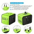 thumbnail image 5 of European Travel Plug Adapter, Meromore Travel Adapter with Type C, Green, 5 of 7
