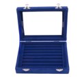 thumbnail image 3 of Rings Earring Organizer Tray with Clear Lid, Jewelry Display Box 7 Slots Velvet  Storage Display Case Clear Lid 7 Slot  Organizer Box Jewelry Case Jewellery Display Storage, 3 of 8