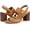 Tan, variant on Women's Omyrah Ankle Strap Heel Sandal Black 11M