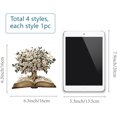 thumbnail image 2 of 4Pcs 6.3 Inch Tree of Life Window Sticker Flowers Butterfly Book Removable Window Decals PVC Vinyl Film Non Adhesive Alert Cling for Stop Birds Dogs Pets Strikes Home Office Shop Decor, 2 of 9