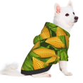 thumbnail image 2 of Fotbe Fresh Corn 1 Print Small Dog Sweater Hoodies Pet Grey Hooded Soft Fleece Sweatshirts with Pocket Fall Winter Puppy Cat Sweaters Warm Clothes-Large, 2 of 7