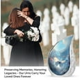 thumbnail image 3 of White Butterfly Urn For Ashes Adult Male - Large Urn For Ashes For Women - Mini Unique Urns For Men - Handmade Cremation Gift For Decorative Urns 10Inch And 3Inch 2 Keepsake, 3 of 7