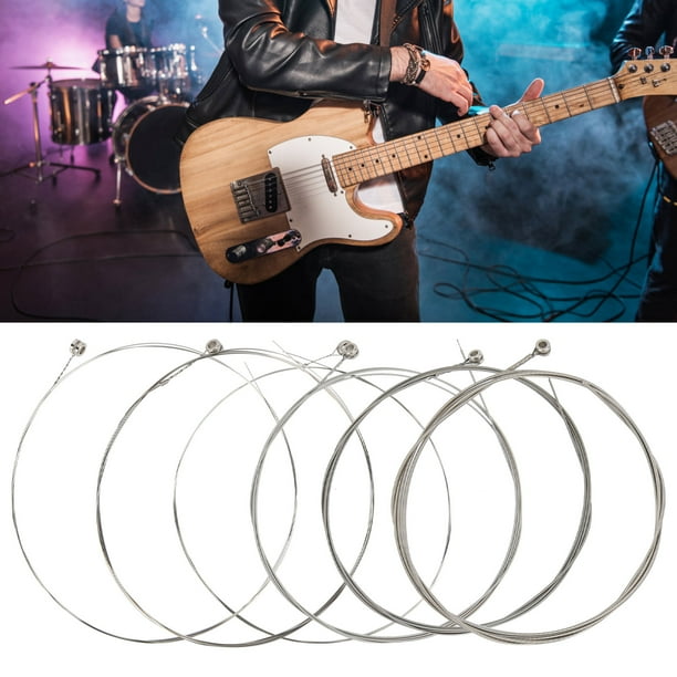 Cuerdas De Guitarra, Cuerda Duradera De Resistencia A La Tracción De aleación Antioxidante Enrollada De 6 Piezas Para Guitarra