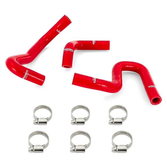 Mishimoto MMHOSE-4RUN34-96HHRD Mishimoto Silicone Heater Hose Kit Compatible With Toyota 4Runner 3.4L 1996-2002 W/O Rear Heater, Red