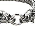 thumbnail image 3 of Mens Stainless Steel wolf Bracelet Punk Bracelets Arm Rings Cuff 23cm, 3 of 5