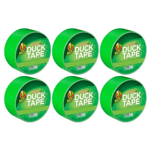 Color Duck Tape Brand Duct Tape - Lime Green, 1.88 in. x 15 yd., 6 Pack