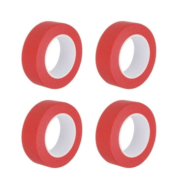Uxcell 4 Pcs 0.8 Inch Wide 14 Yards Red Masking Tape Painters Tape Rolls for Home Office