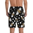 thumbnail image 5 of Salouo Honey Bees at Night Pattern Men's Sleep Pajama Shorts,Pajama Bottoms Elastic Waistband Sleep Pajama Short PJ Shorts for Men -Small, 5 of 6