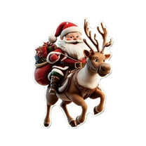 Acrylic Santa Claus Christmas Ornaments, Christmas Santa Riding Bike Ornaments for Christmas Tree Hanging, Biker Santa Funny Christmas Tree Ornaments for Home Tree Decor Car Mirror Accessories