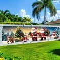 thumbnail image 2 of 1 piece Merry Christmas fence banner decoration, suitable for lawn, wall, garden, seasonal garden display, 2 of 7