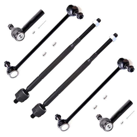 SCITOO 6pcs Suspension Kit 2 Front Outer 2 Inner Tie Rod End 2 Front Stabilizer / Sway Bar fit for 2004-2008 Chrysler Pacifica ES3614 ES80646 K7258