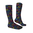 thumbnail image 3 of Picia Women Crew Soft Moisture-wicking Socks Graffiti Art Pattern Design Cotton Socks, One Size fit All, 3 of 9