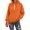 Orange, variant on Women's Quarter Zip Hoodie, Soft Pullover Sweatshirt with Adjustable Hood, Long Sleeve Casual Streetwear for Everyday, Solid Color Comfortable Hooded Top for Women, Trendy Zip Up Design Beige