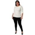 thumbnail image 4 of Blusa con perlas en hombros, modelo 3743-C (blanco) blanco 36 Roman Fashion Blusa extra 3743-C, 4 of 5