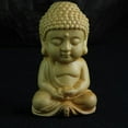 thumbnail image 5 of Monk Statues Meditating Posture Decorative Vivid Shape Buddha Figurine for Table 1, 5 of 5
