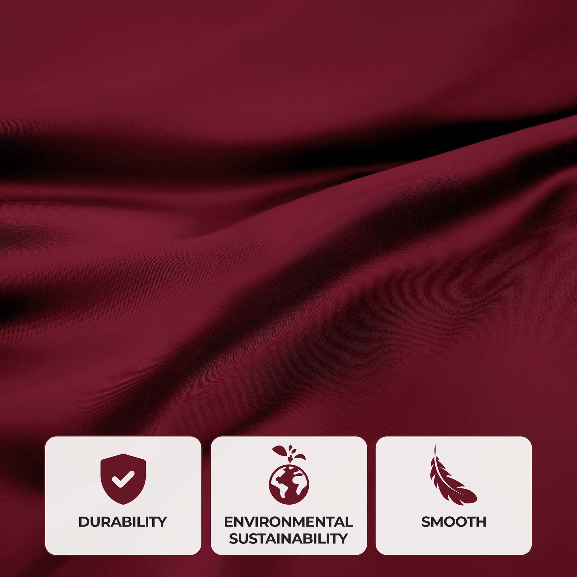 Superior Modal From Beechwood Lightweight Sheet Set, Full, Burgundy